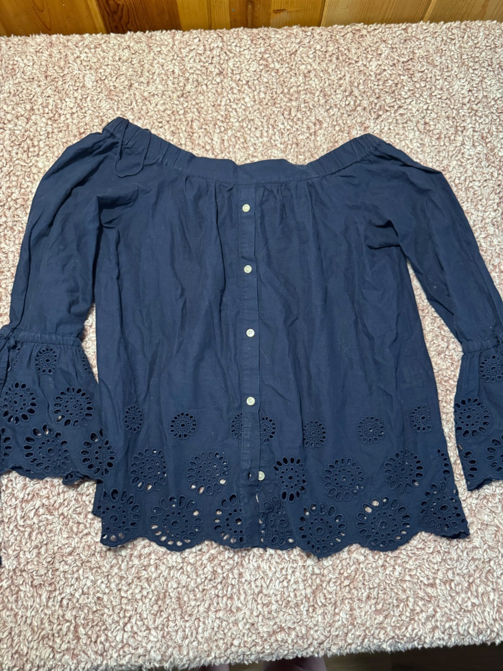 Anthropologie Isabella Sinclair Eyelet Off-the-Shoulder Top XS